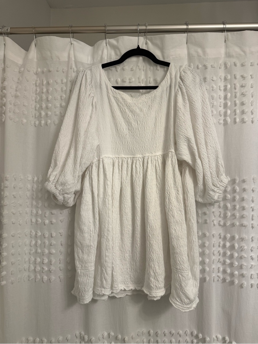 Free People FP Beach Dress/Coverup- White Textured